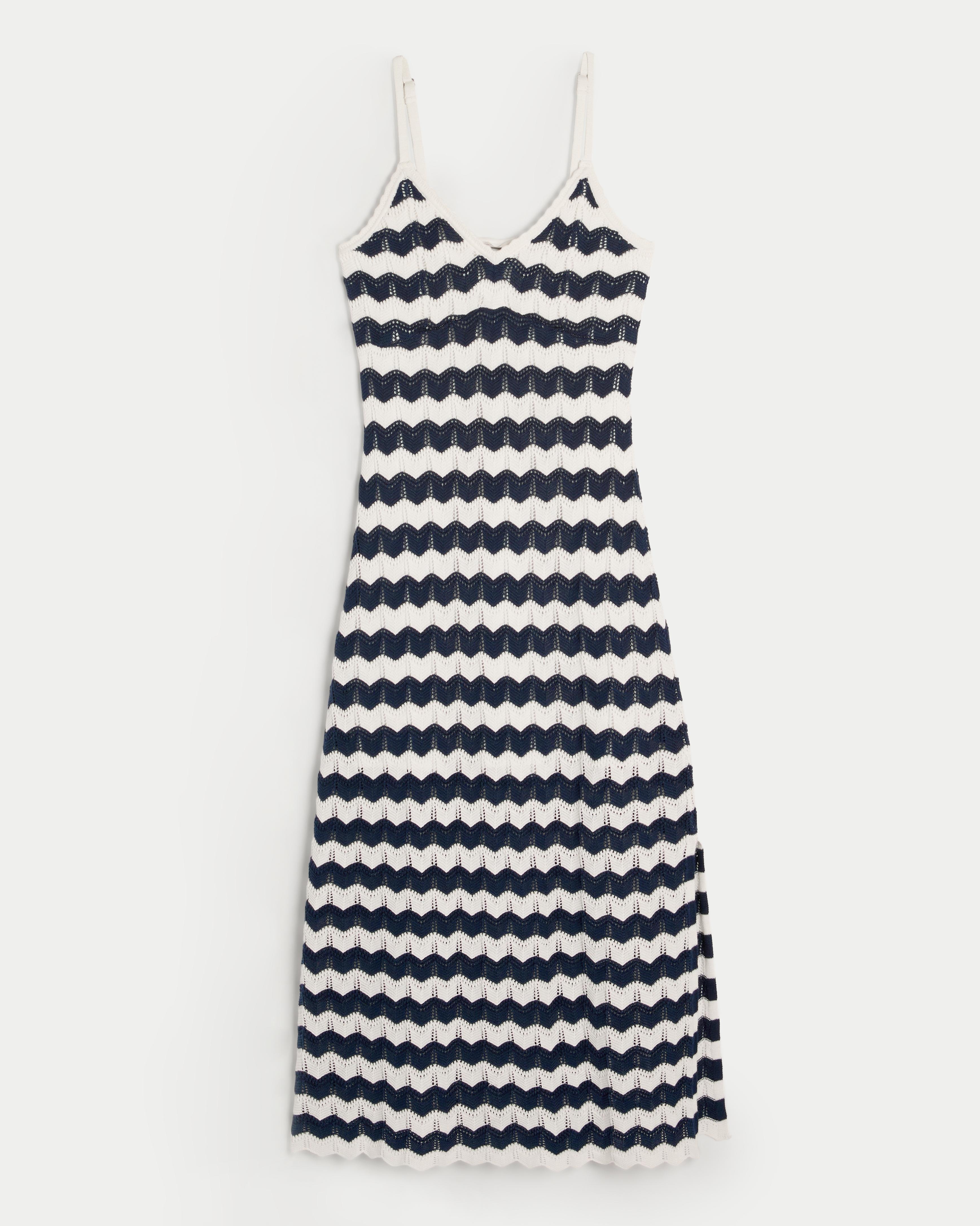 Crochet-Style Midi Dress Product Image