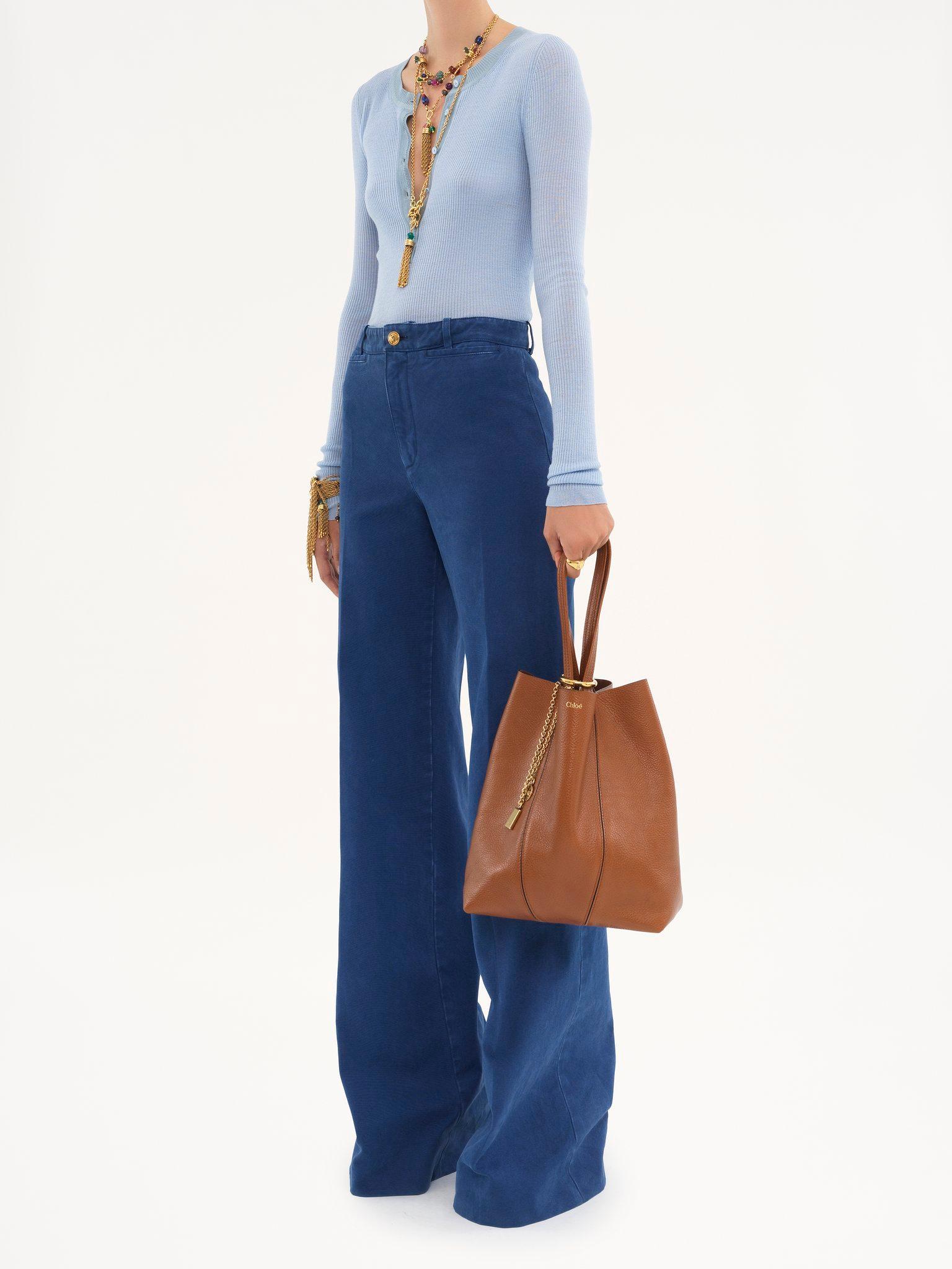 Chloé Spin tote bag in grained leather Product Image