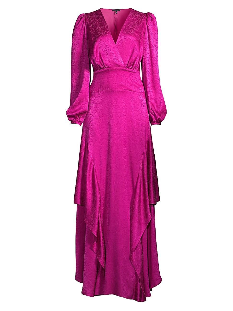 Womens Luna Silk Ruffle Gown Product Image