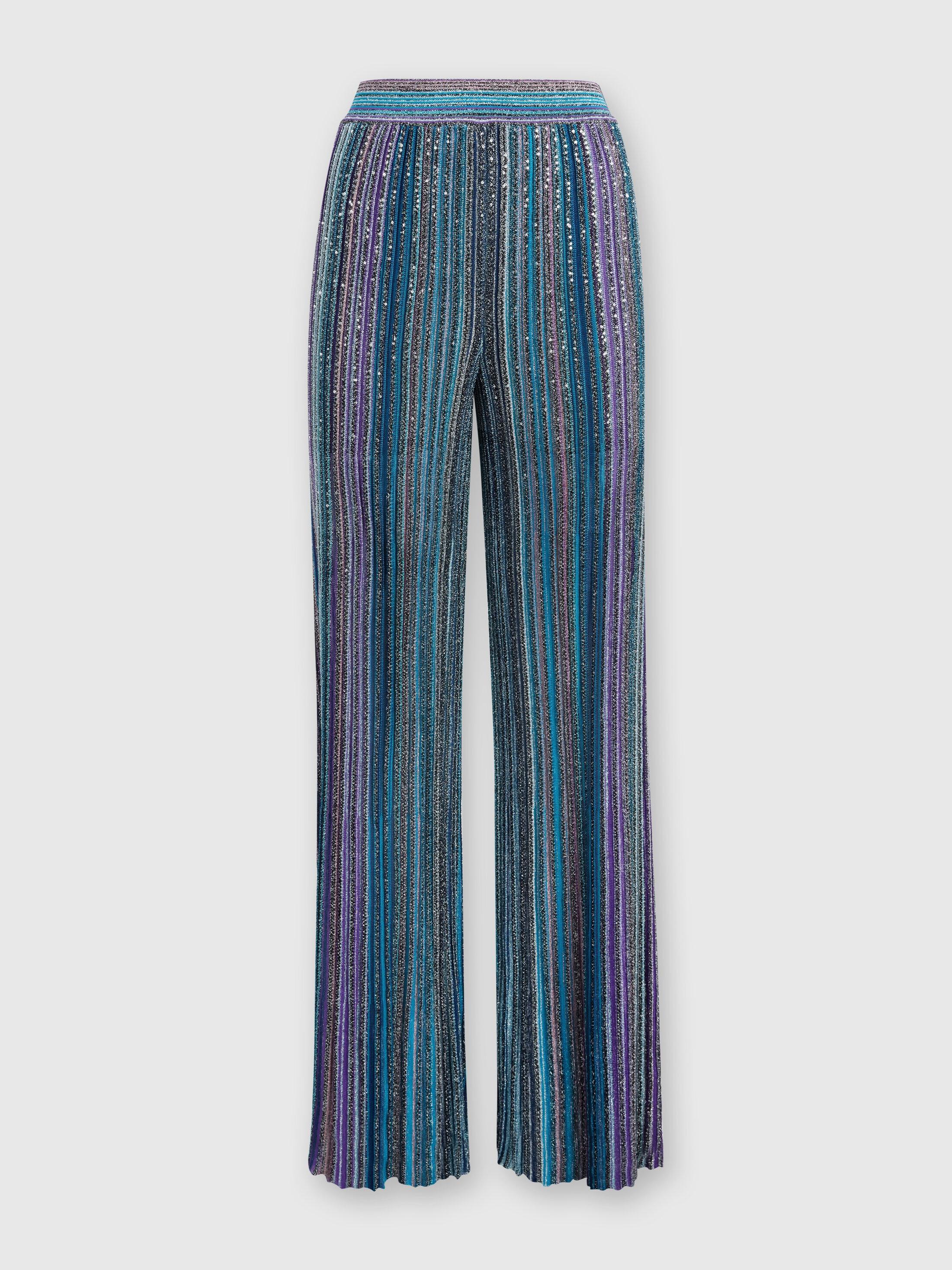 Ribbed trousers with sequins Product Image