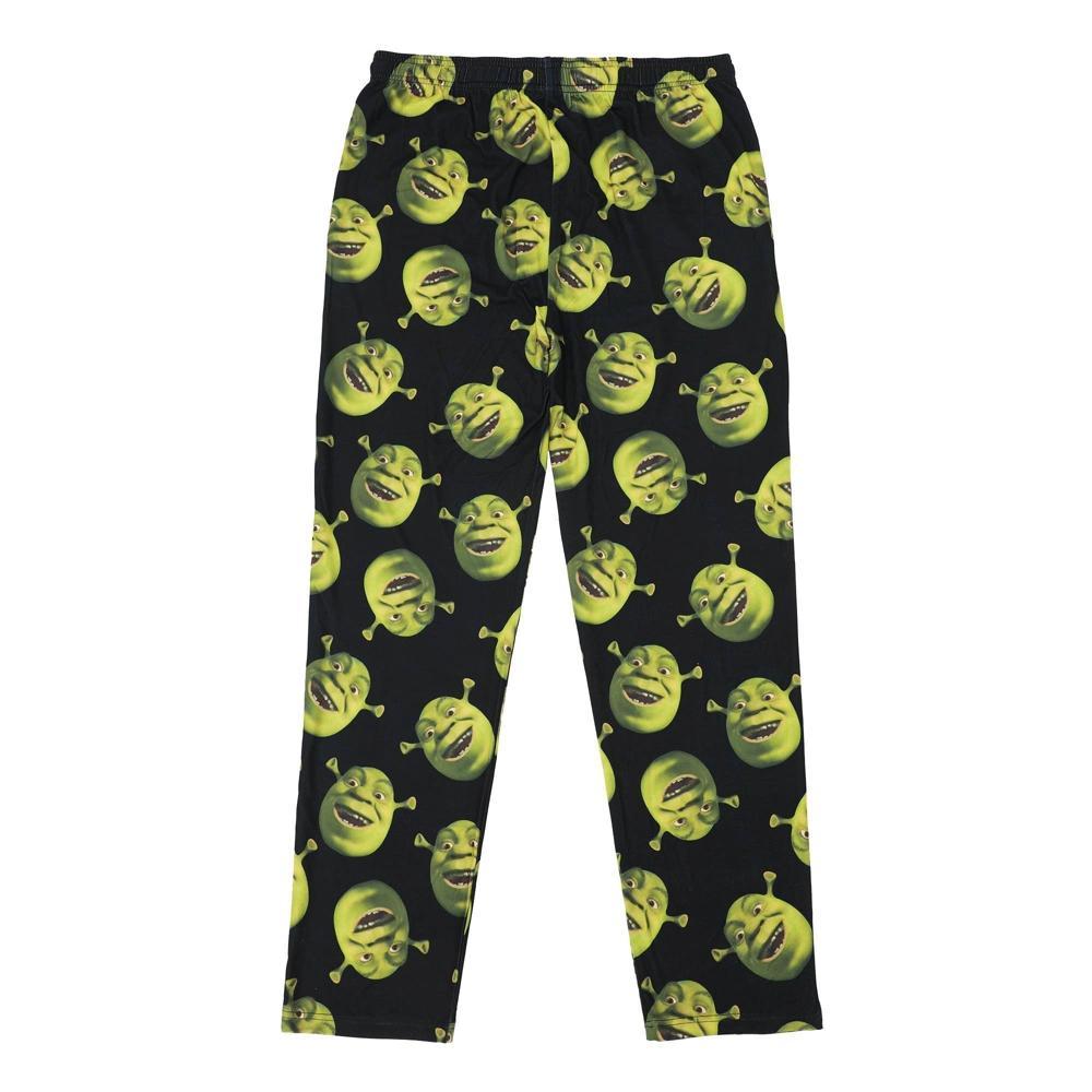 Men's Shrek Woven Knit Pajama Pants - Black M Product Image