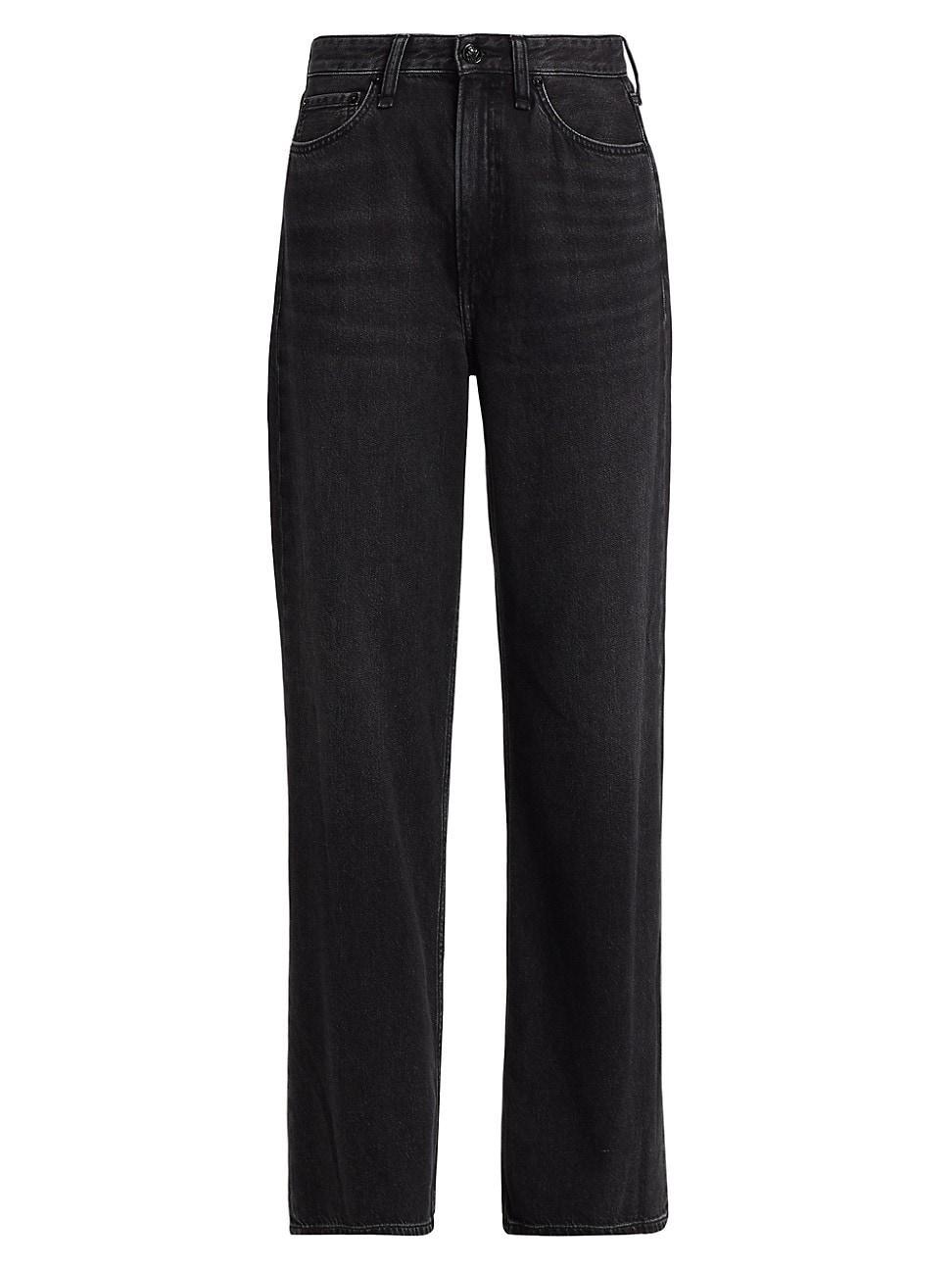 Womens Logan Mid-Rise Wide-Leg Jeans product image