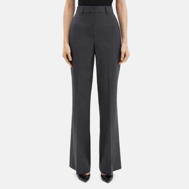 Stretch Wool Flared High-Waist Pant | Theory Outlet Product Image