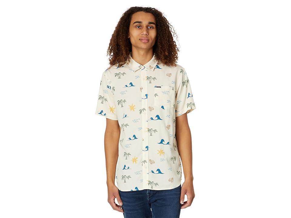 O'Neill Oasis Eco Standard Short Sleeve Woven (Cream) Men's Clothing Product Image