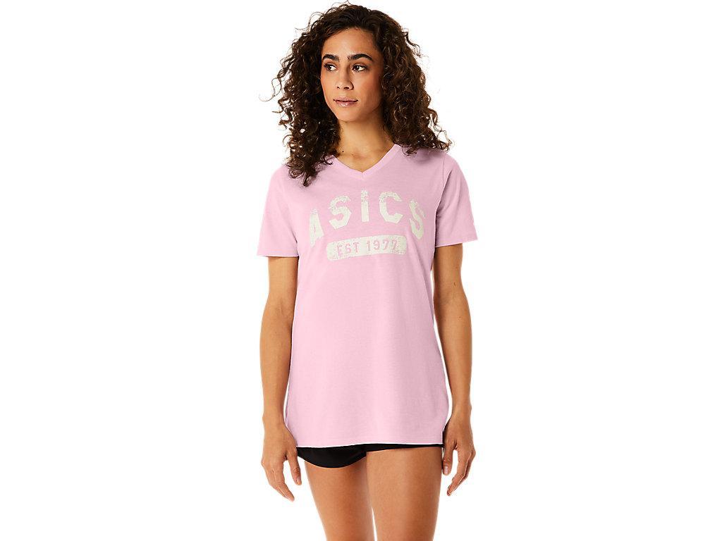 Womens Short Sleeve Est 1977 V-Neck Tee Product Image