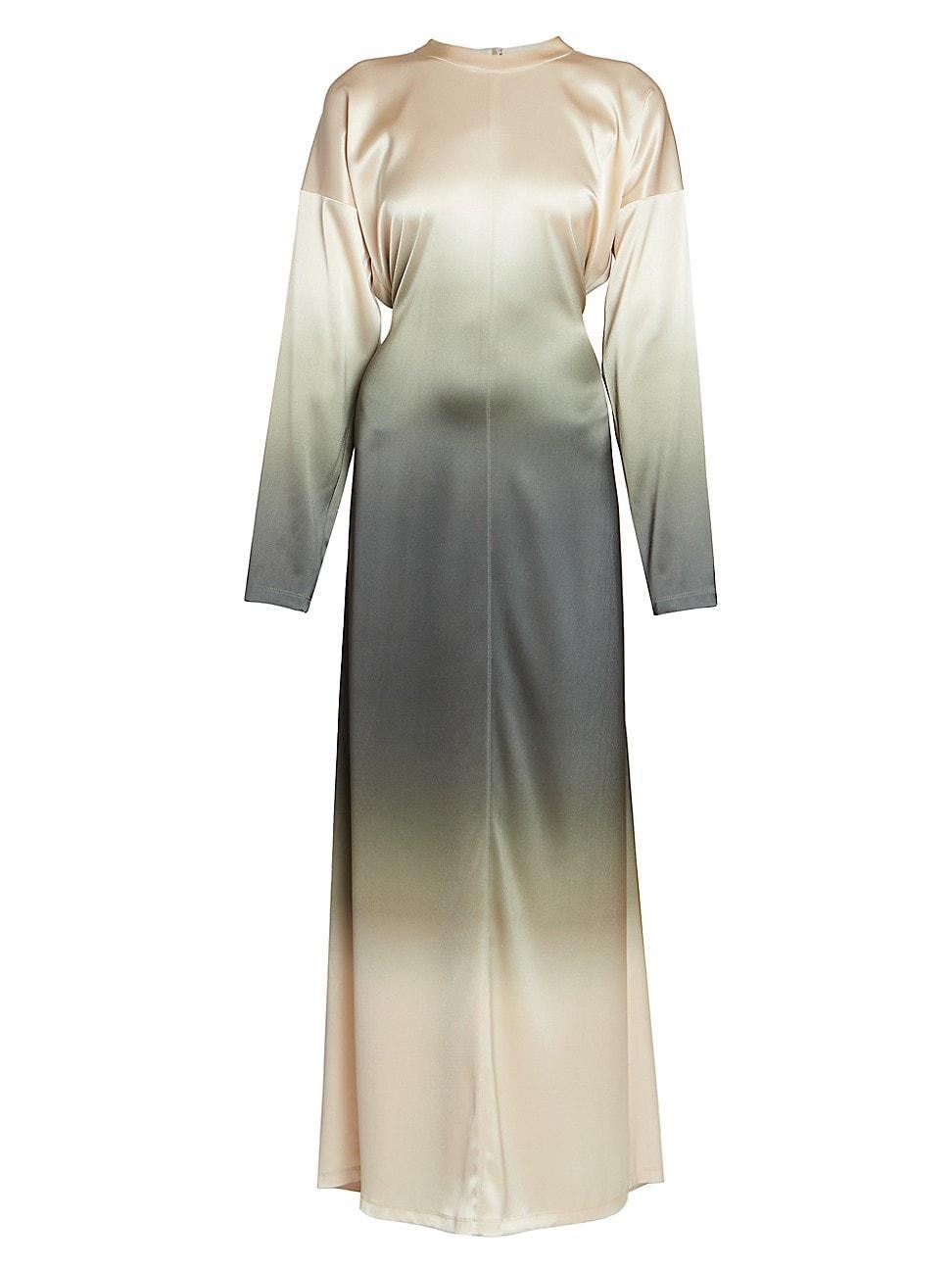 Womens Tamera Gradient Satin Slip Dress Product Image