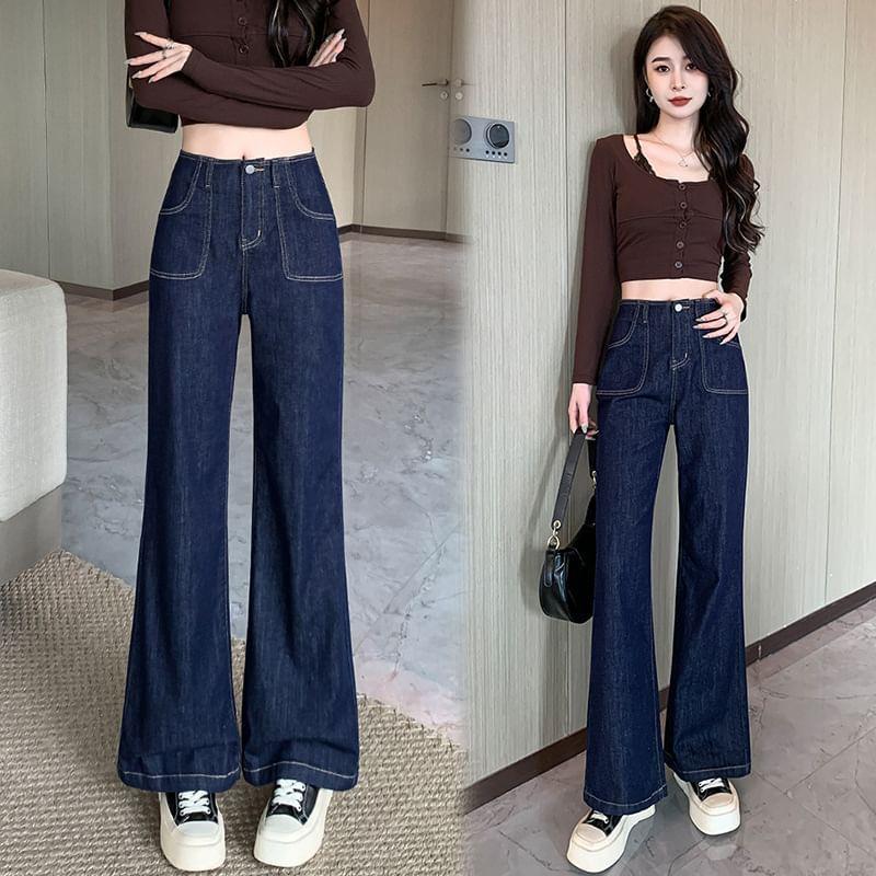 Mid Waist Bootcut Jeans Product Image