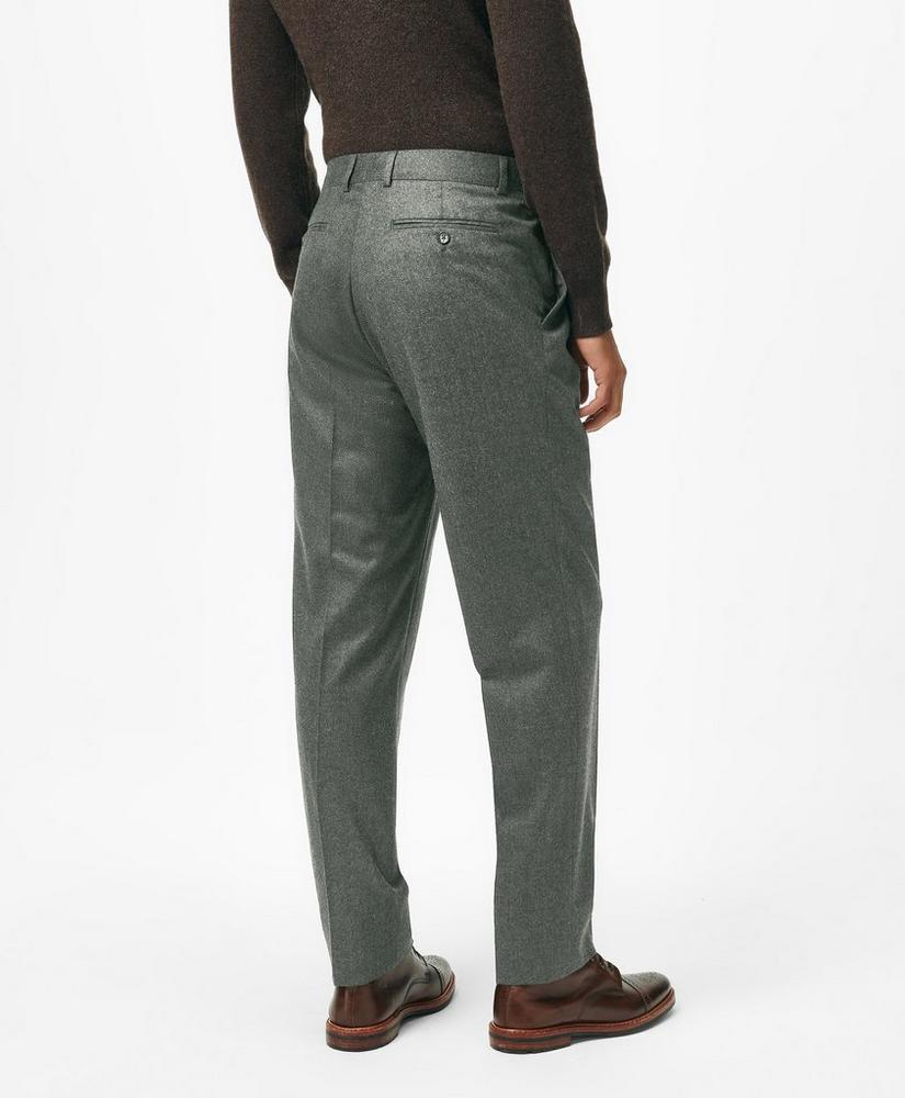 Classic Fit Double-Pleated Dress Pants in Wool Flannel Product Image