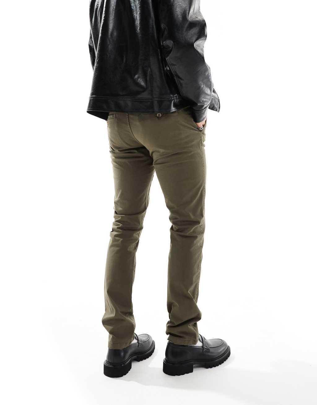 Scalpers casual chino pants in khaki Product Image