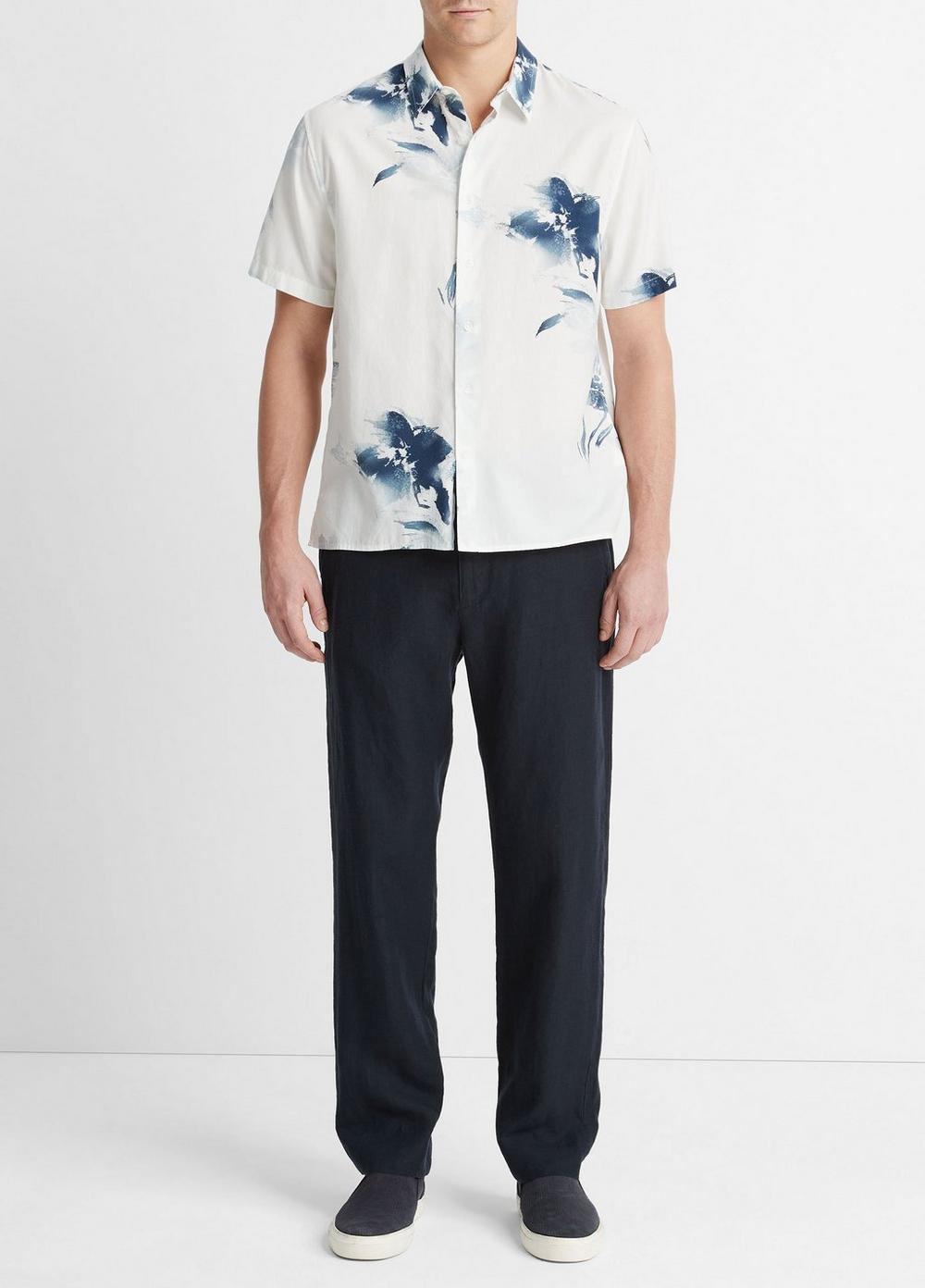 Faded Floral Short-Sleeve Shirt Product Image