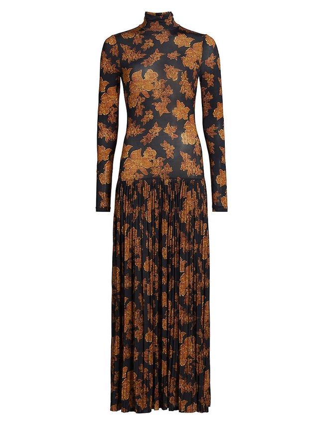 Womens Amaya Floral Turtleneck Maxi Dress Product Image