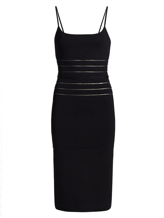 Womens Kiera Shadow-Striped Midi-Dress Product Image