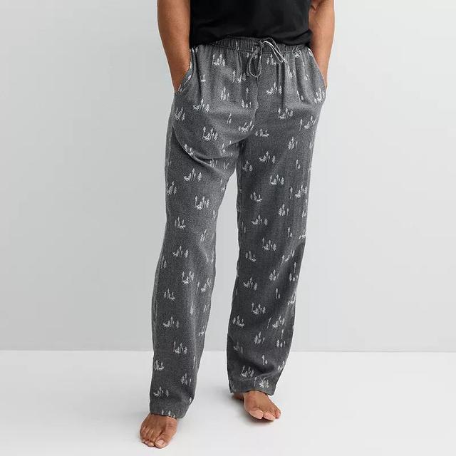 Mens Sonoma Goods For Life Flannel Drawstring Pajama Pants Product Image