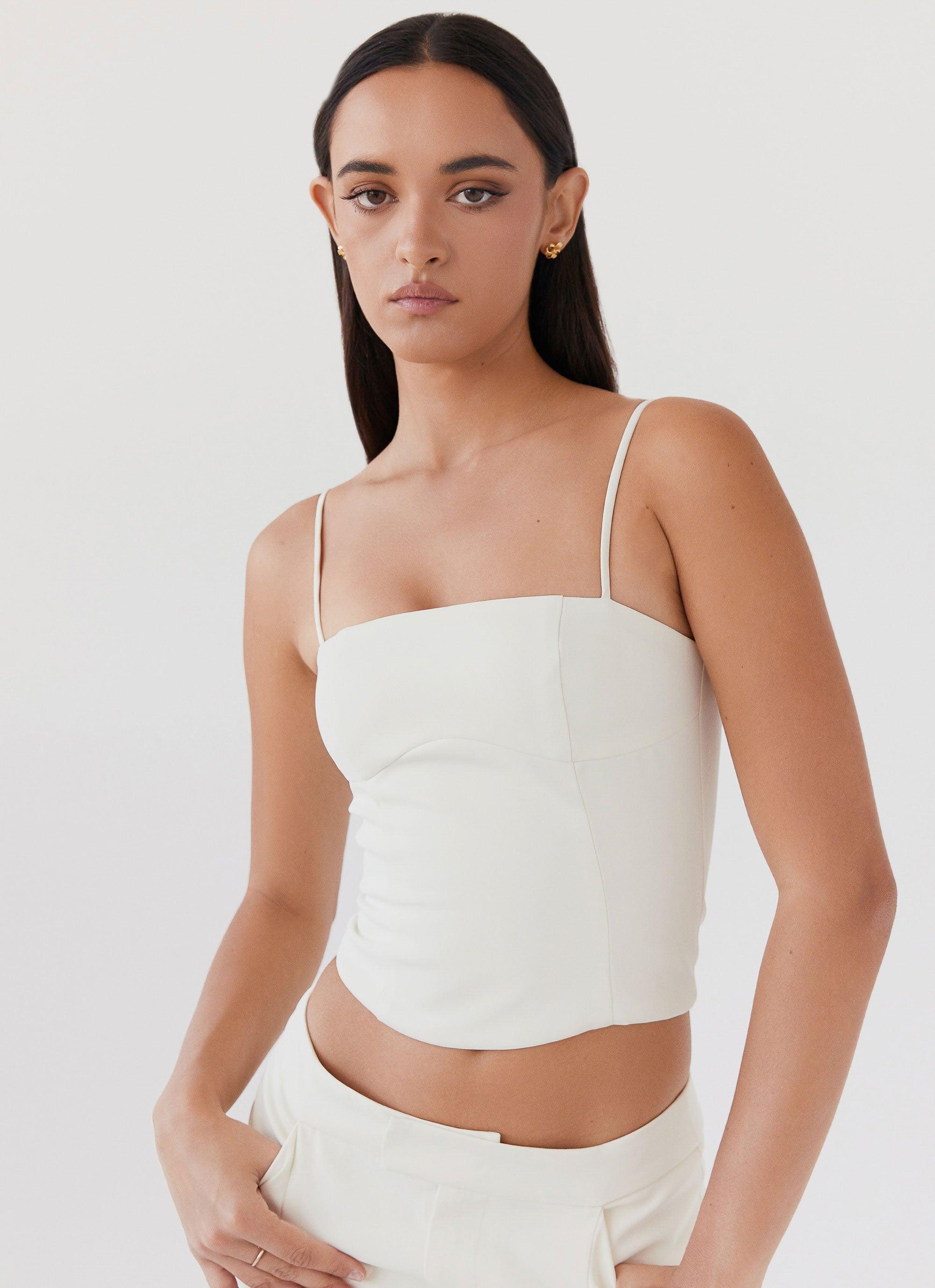 Eliana Crop Top - Ivory Product Image