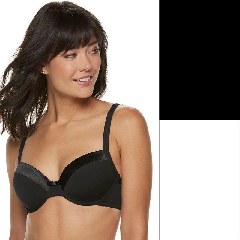 Womens Lunaire Underwire Balconette Tuxedo Bra 2451K Product Image