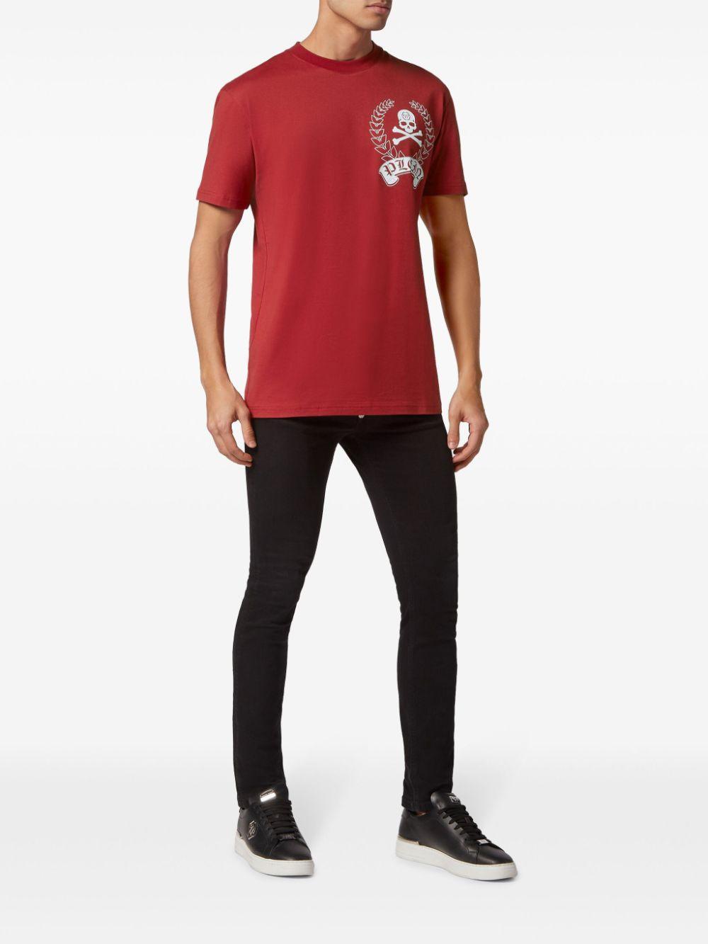 PHILIPP PLEIN Ss Logo-print T-shirt In Red Product Image