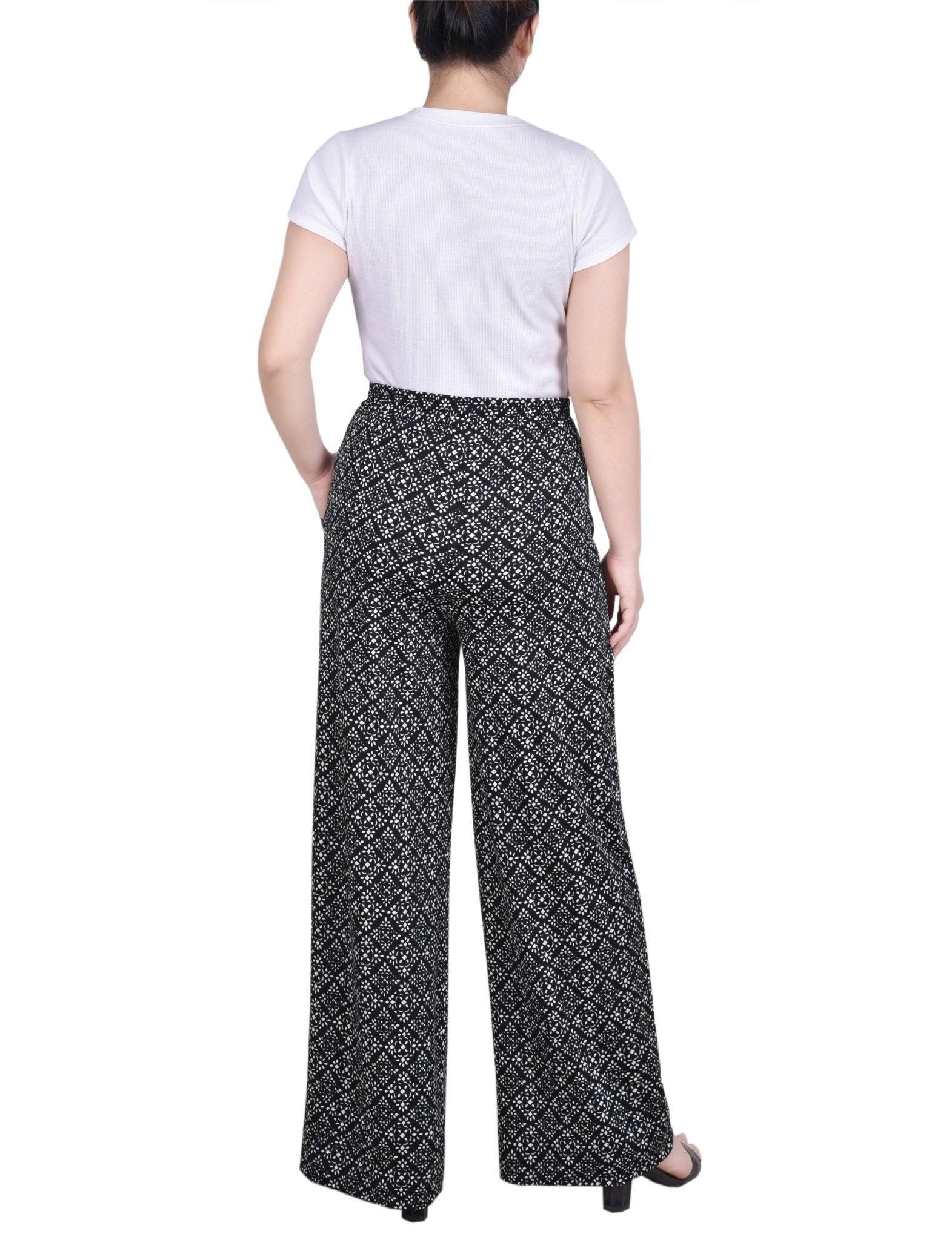 Wide Leg Pull On Pant - Petite Product Image