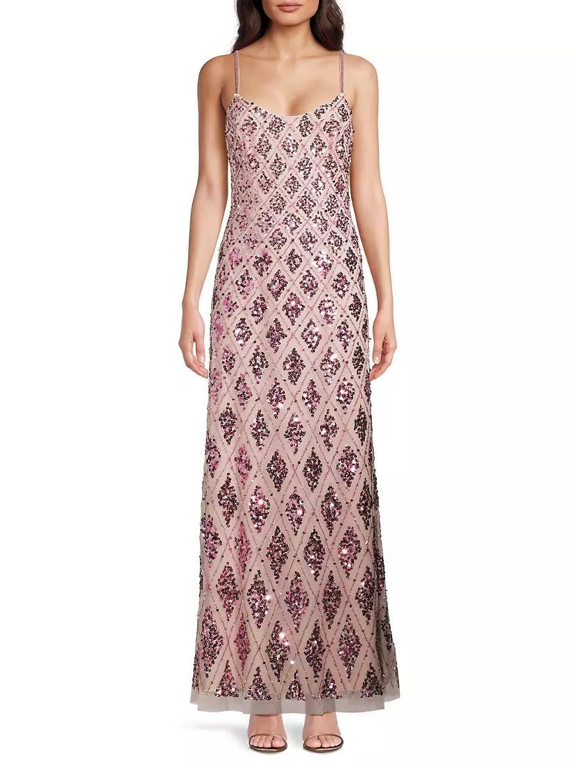 Sequin Mesh Gown Product Image