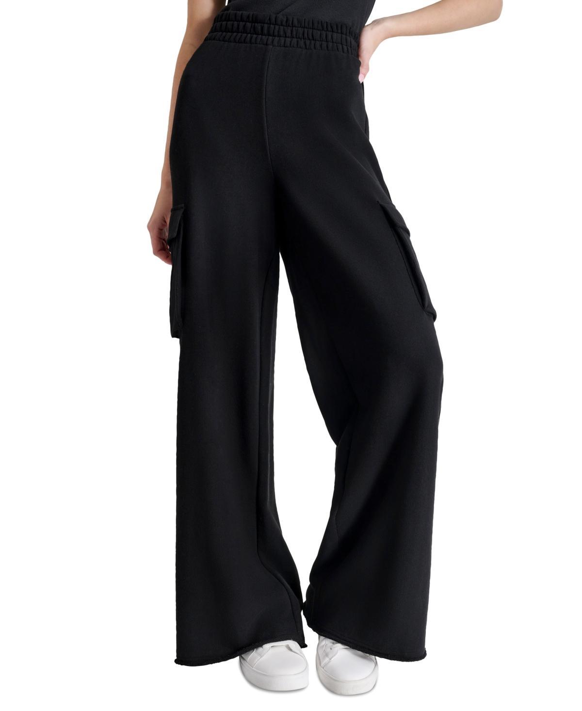 Dkny Jeans Womens Wide-Leg Cargo Sweatpants product image