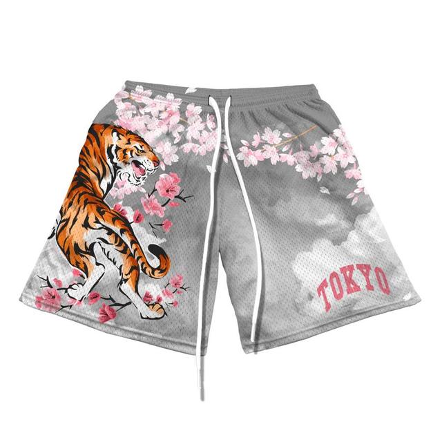 Tiger & Sakura Casual Mesh Shorts Product Image