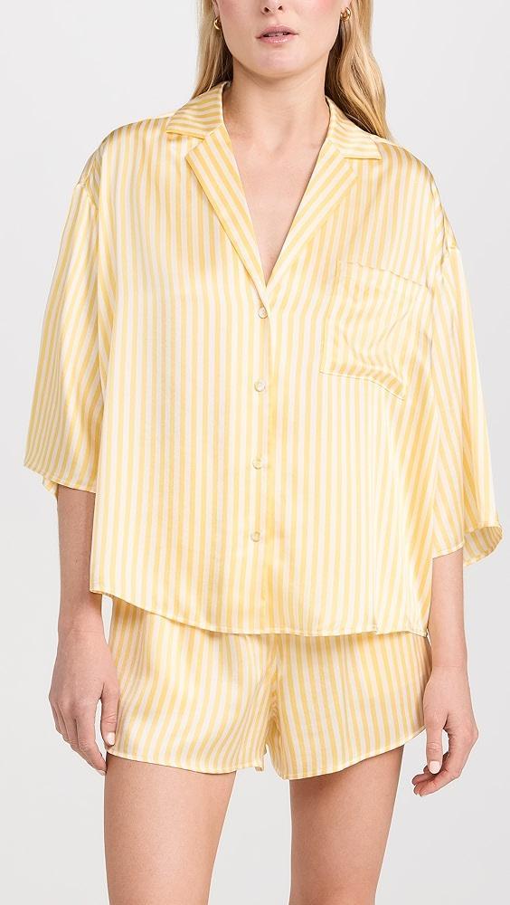 Lunya Washable Silk Relaxed Button Up Short Set | Shopbop Product Image