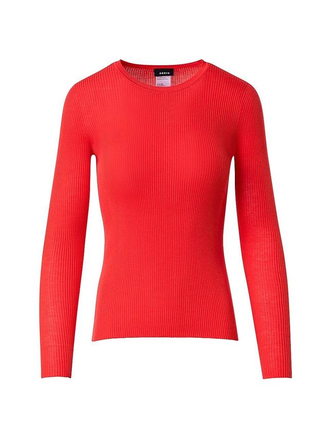 Womens Seamless Rib-Knit Fitted Sweater Product Image