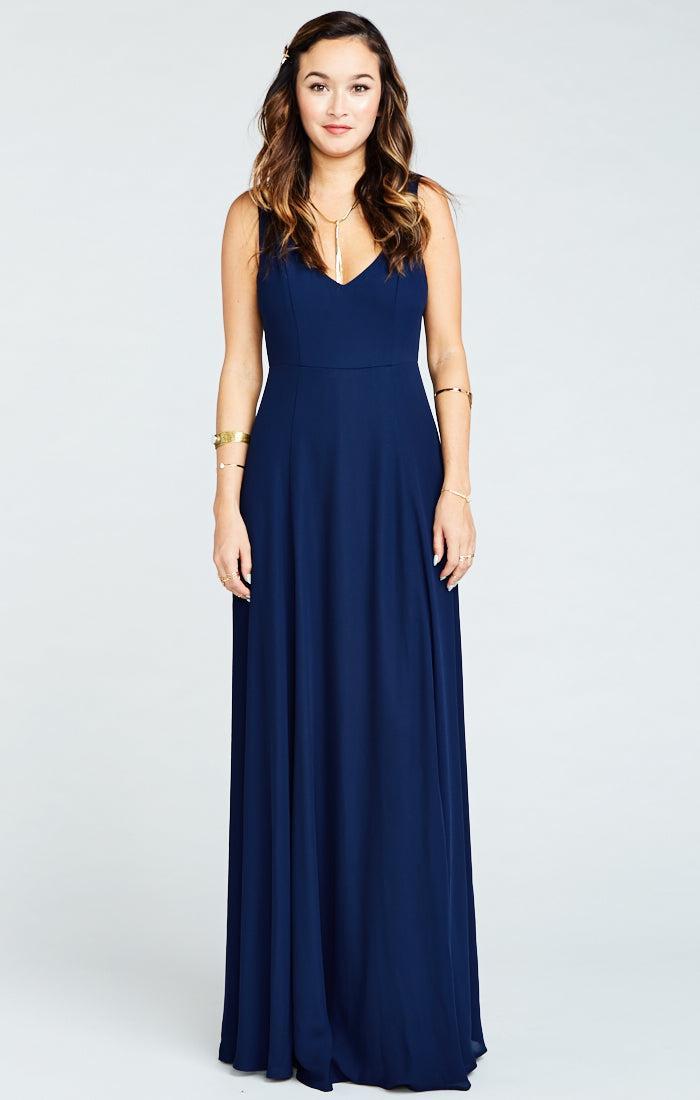 Jenn Maxi Dress ~ Rich Navy Crisp Product Image