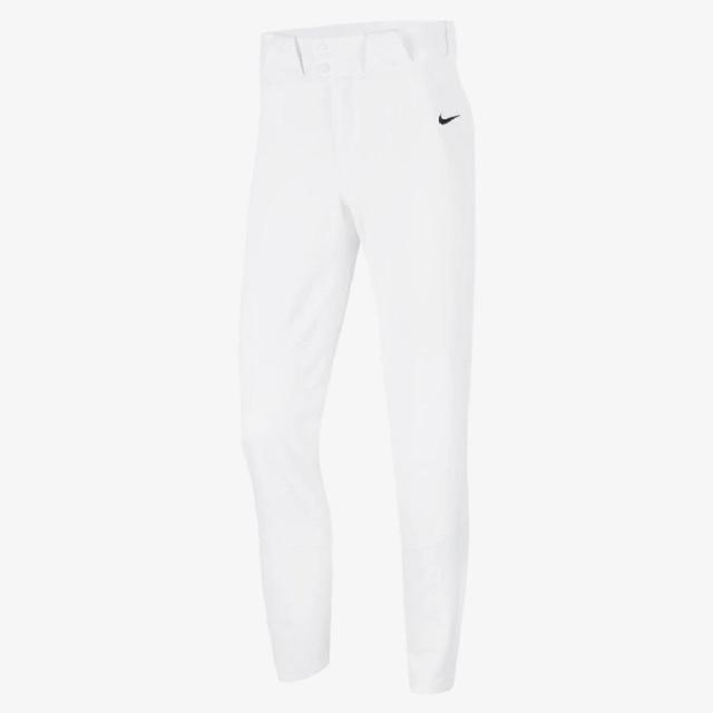 NIKE Men's Vapor Select Baseball Pants In White/black Product Image