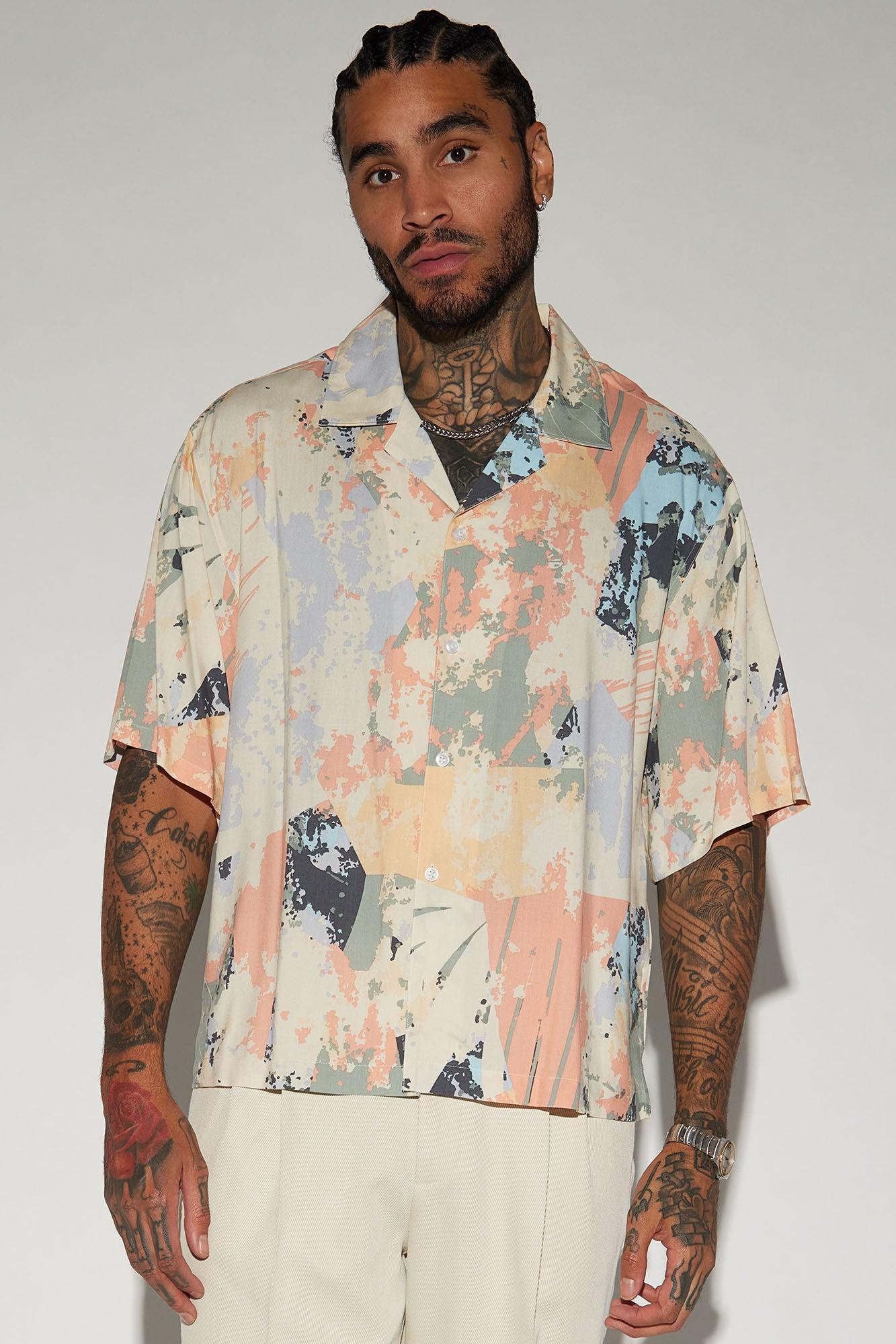 Open Canvas Button Up Shirt - Multi Color Product Image