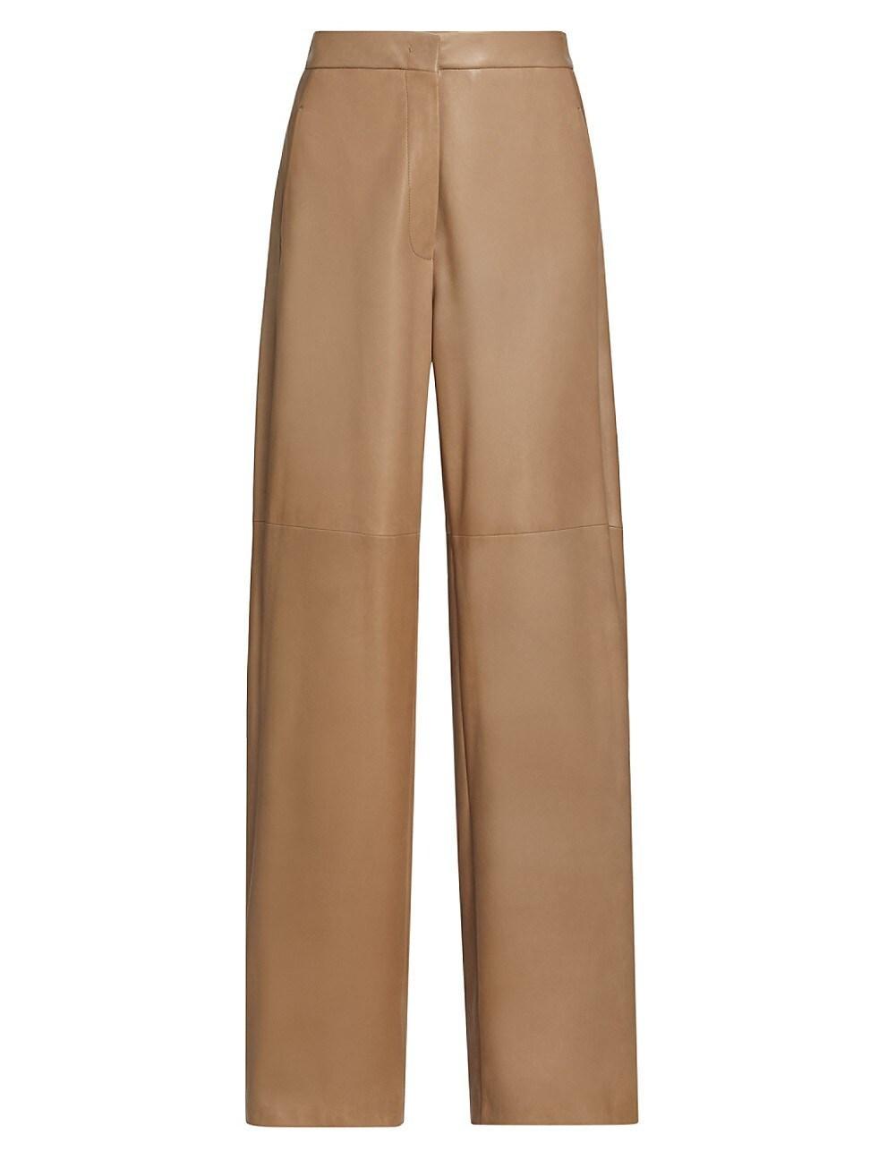 Womens Getti Faux Leather Wide-Leg Pants Product Image