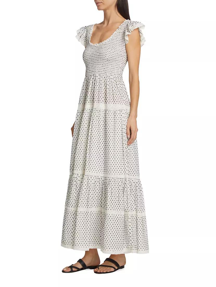 Chessie Dotted Tiered Maxi Dress Product Image