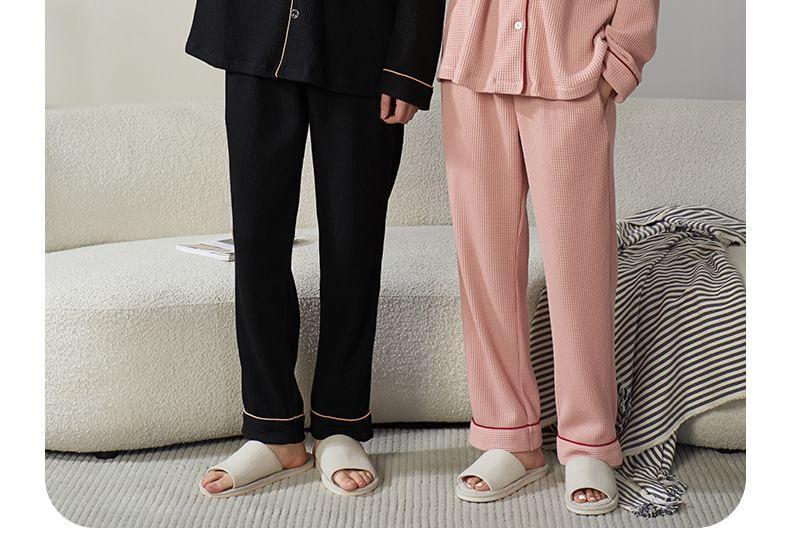 Couple Matching Loungewear Set : Long-Sleeve Bear Print Top + Pants Product Image