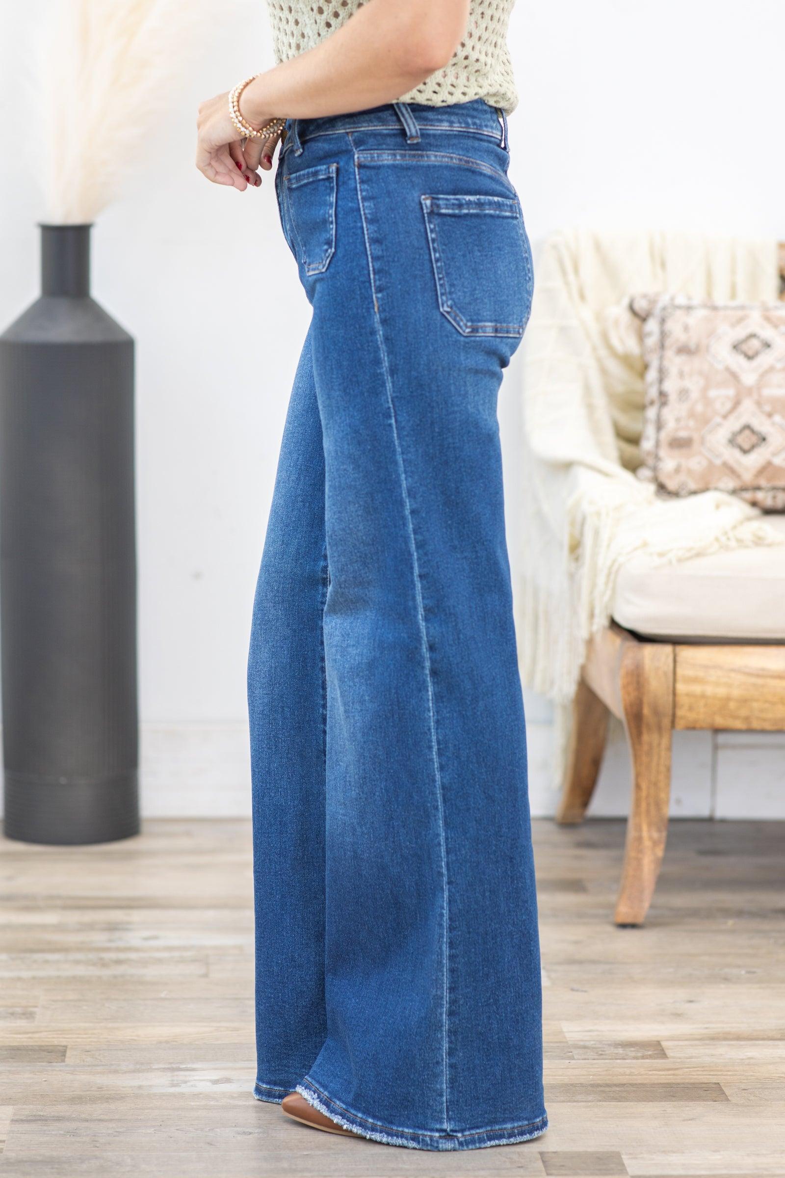 Mica Medium Wash Wide Leg Jeans Product Image