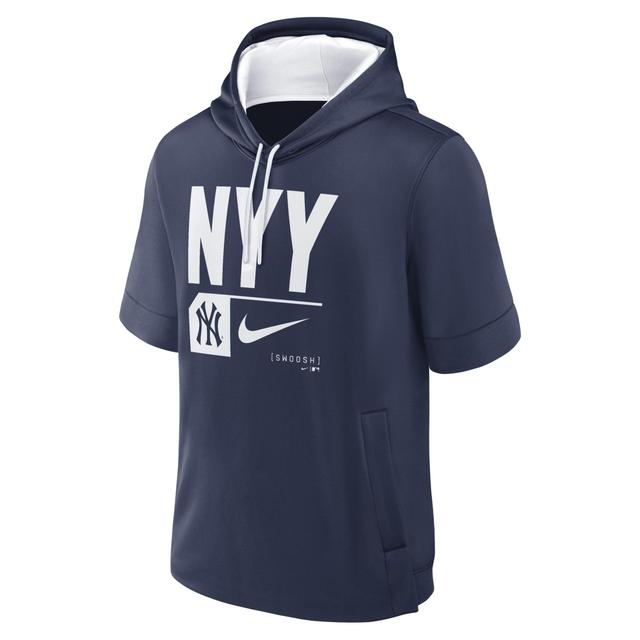 New York Yankees Tri Code Lockup Nike Men's MLB Short-Sleeve Pullover Hoodie Product Image