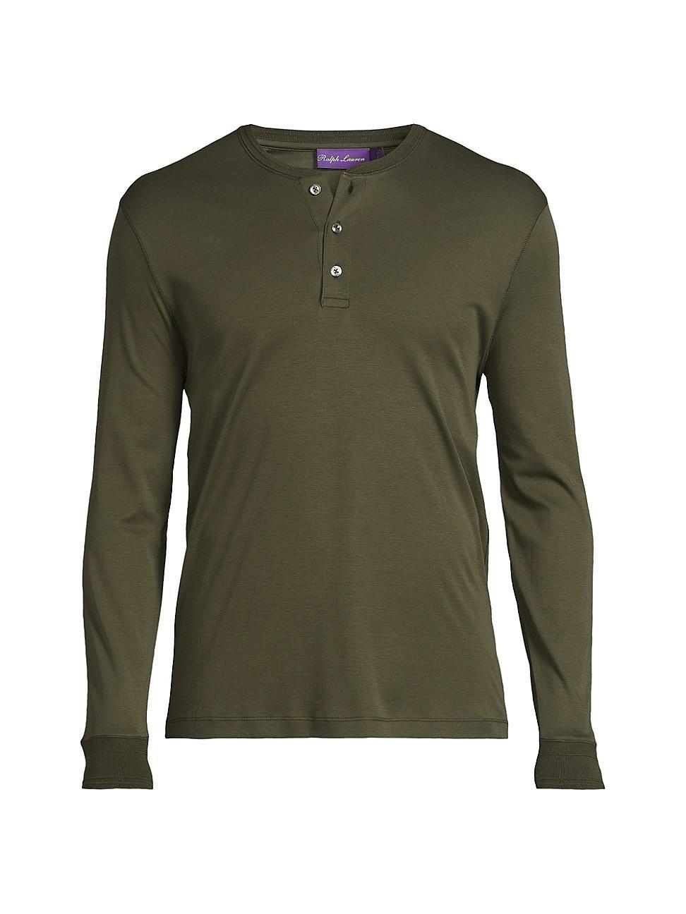 Mens Soft Touch Interlock Henley Shirt Product Image