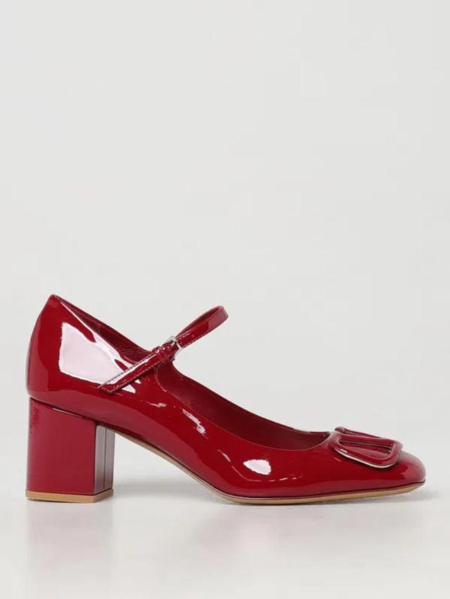 VALENTINO GARAVANI Mary-jane-pumps Vlogo Signature 60 Aus Leder In Red Product Image