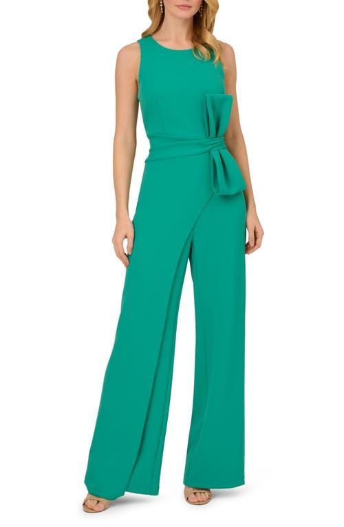 Adrianna Papell Wide Leg Bow Detail Jumpsuit (Ivory) Women's Dress Pants Product Image