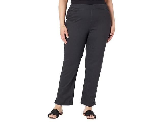 HUE Plus Size Chino Skimmer with Side Slit Women's Casual Pants Product Image