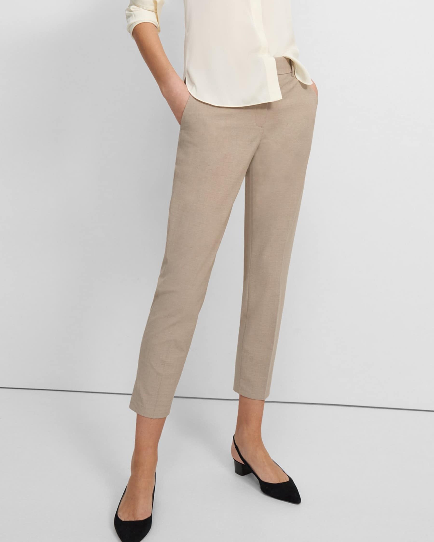 Slim Cropped Pant in Stretch Wool Product Image