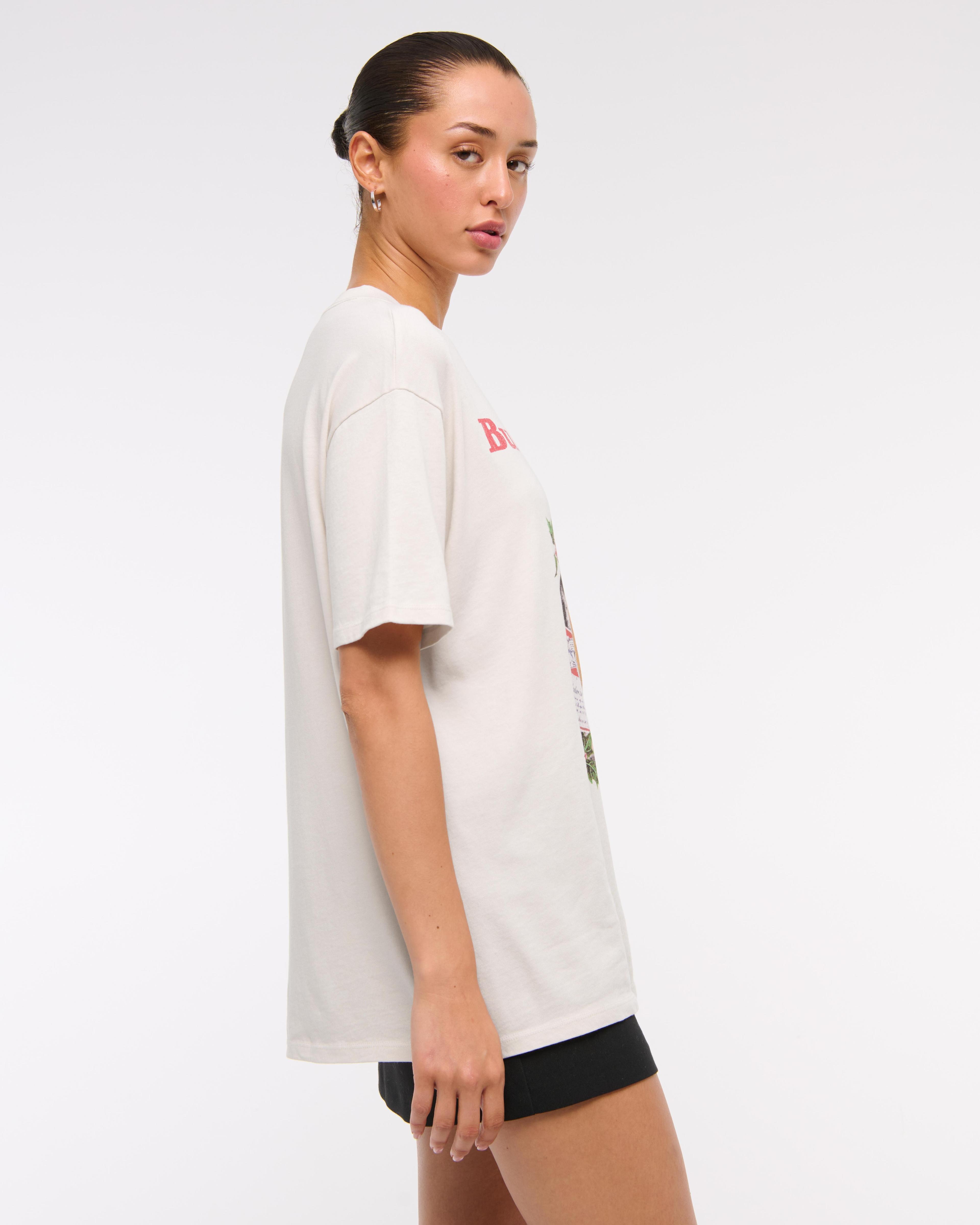 Oversized Budweiser Graphic Tee Product Image