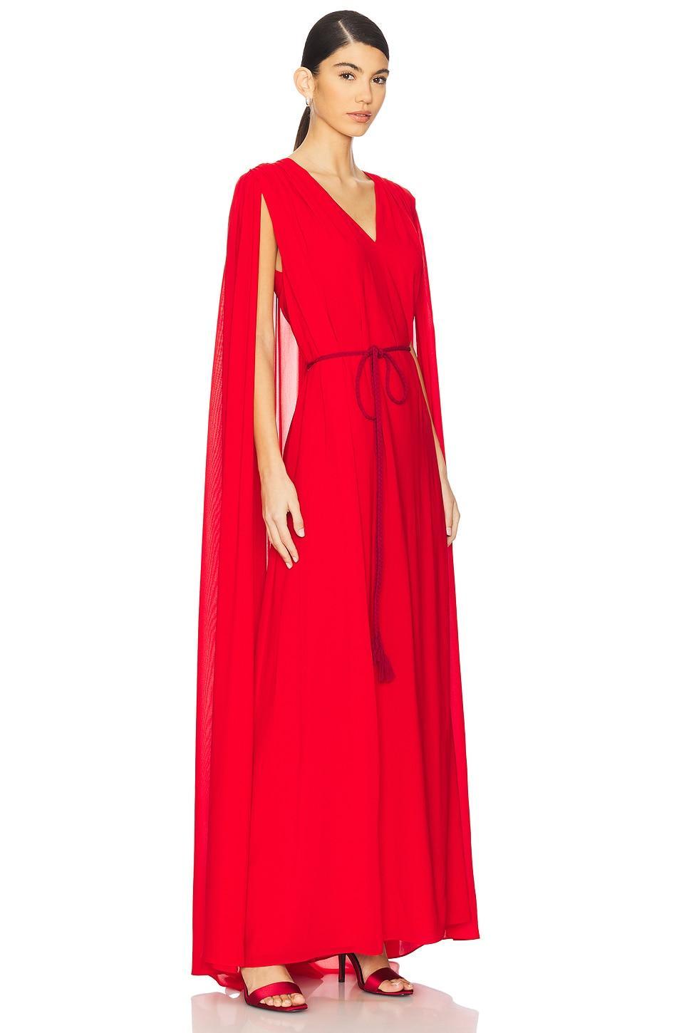 Zenaida Maxi Cape Gown Alice + Olivia Product Image