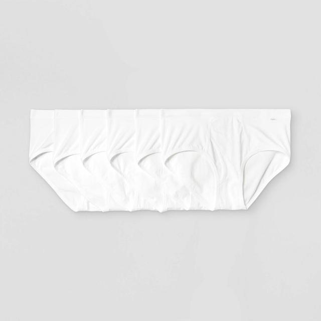 Mens Big & Tall Classic Briefs 6pk - Goodfellow & Co White 4XL Product Image