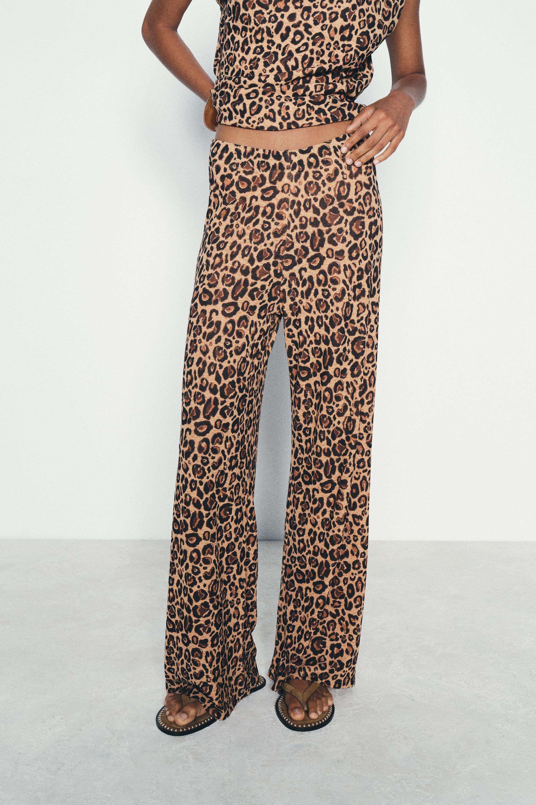 ANIMAL PRINT KNIT PANTS Product Image