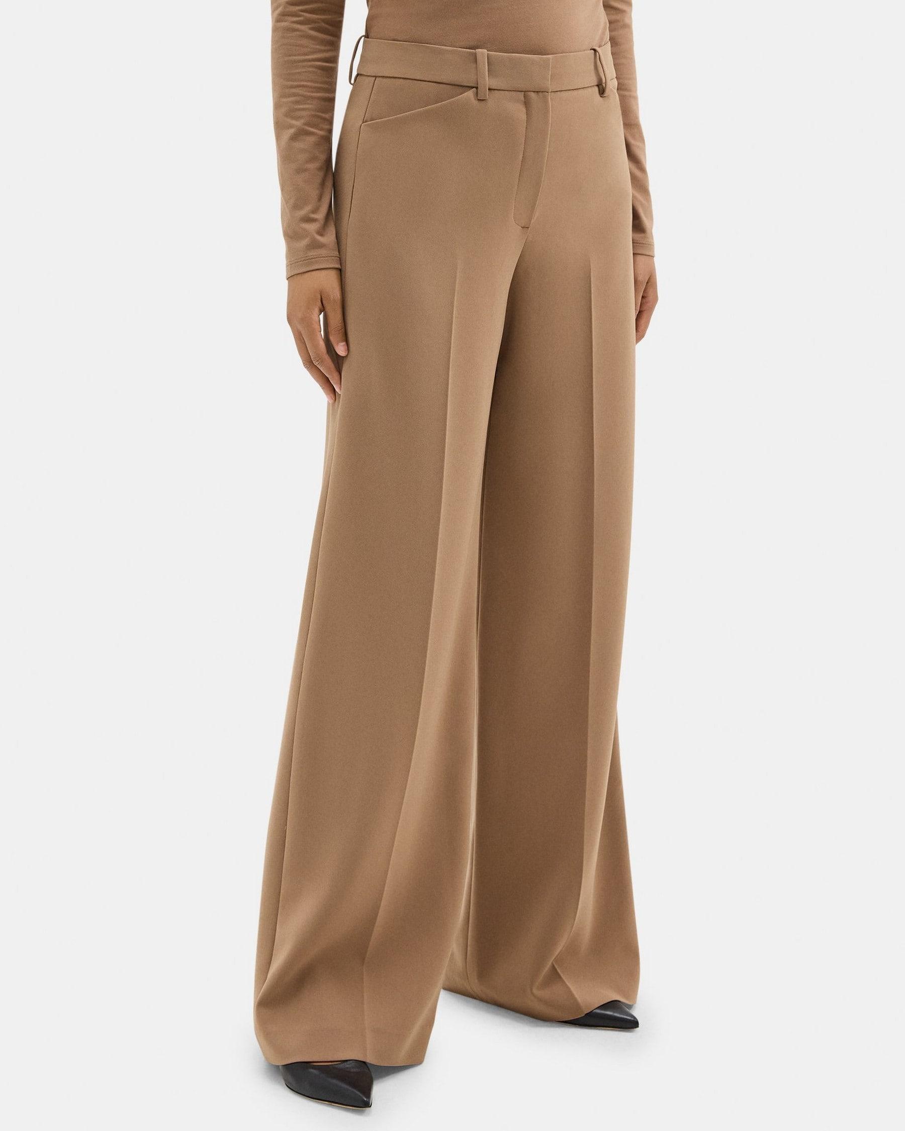 Wide-Leg Pant in Crepe Product Image