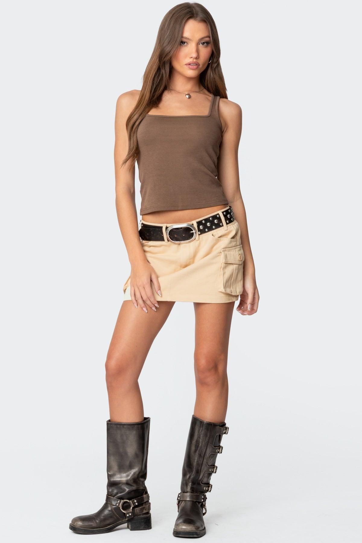 Katya Low-Rise Cargo Skirt Product Image