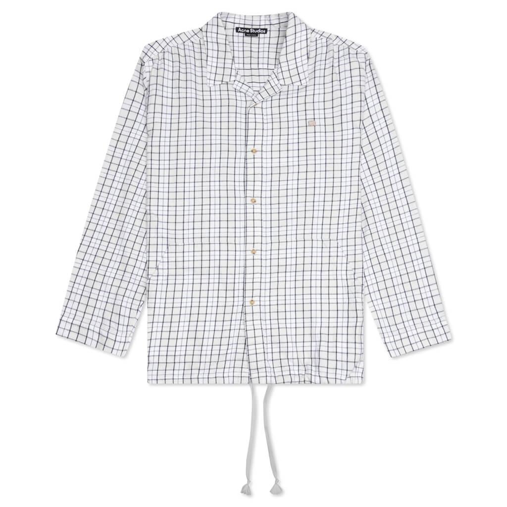 Flannel Shirt - White/Black Male Product Image