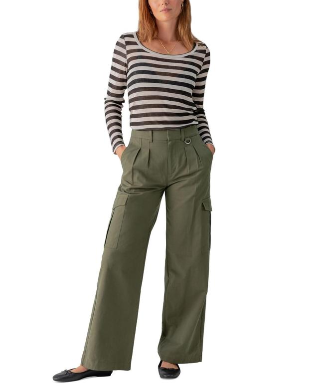 Sanctuary Womens Frankie Wide-Leg Pleated Cargo Pants Product Image