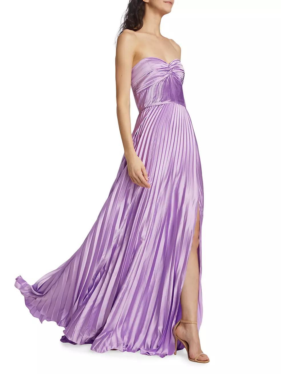 Stef Strapless Pleated Gown Product Image