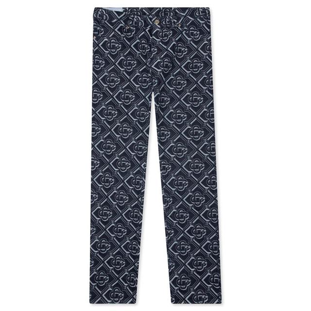 Monogram Classic Denim Straight Leg Jean - Indigo Male Product Image