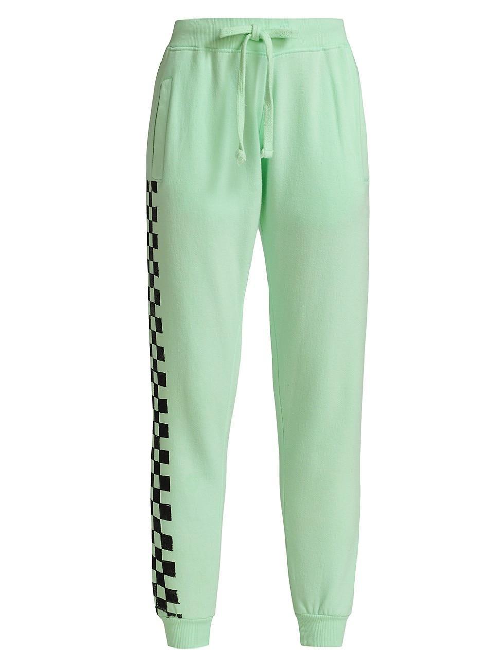 Womens Hand-Dyed Checkboard Cotton-Blend Jogger product image